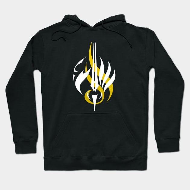 Black Desert Valkyrie Graphic Design Hoodie by Jaxilar